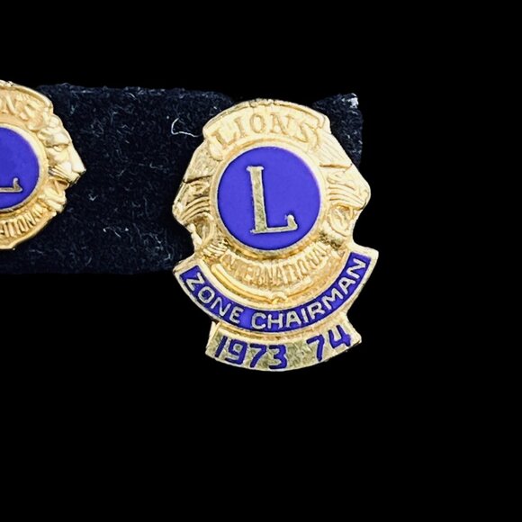 Lions Club Gold Filled President Tie Bar And Chairman Tie Tack Set (5345) - Picture 3 of 8